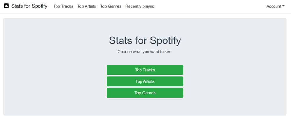 View Spotify Stats With the Stats for Spotify Website