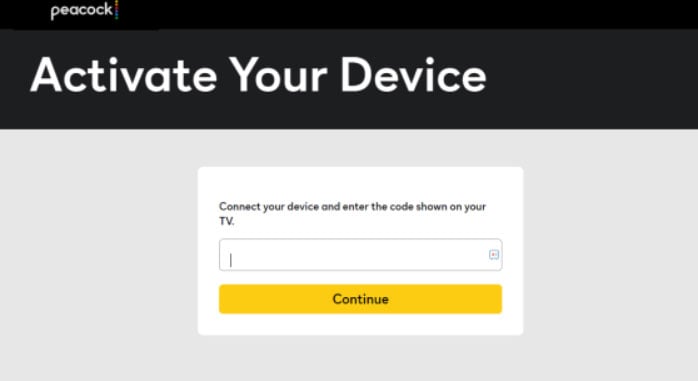 Activate Peacock TV 