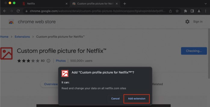 Set Netflix Profile Picture on Web Browser