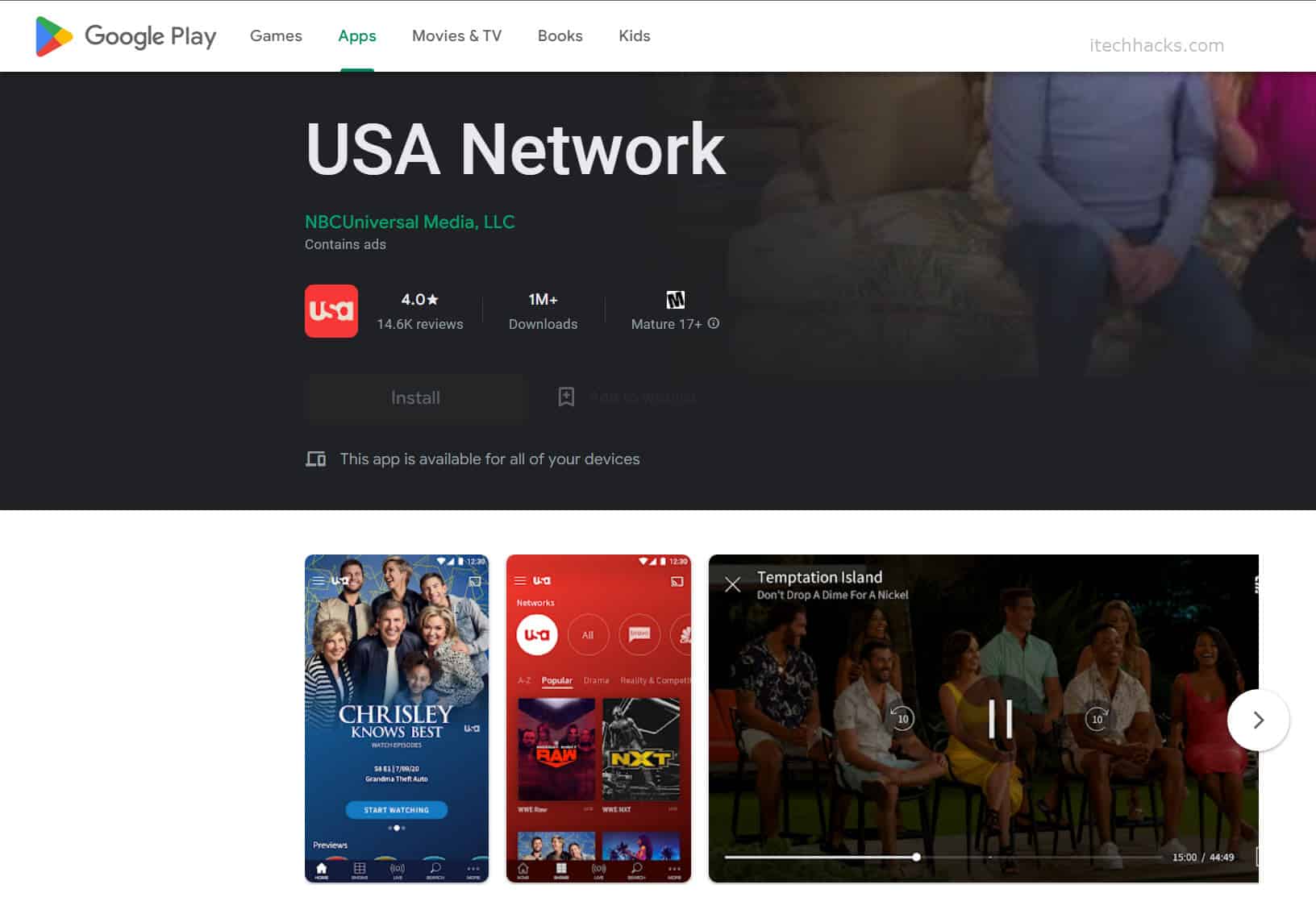 Activate USA Network on Android TV