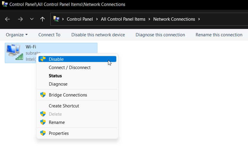 Enable/Disable Router