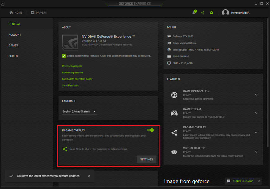 Disable Nvidia Overlay