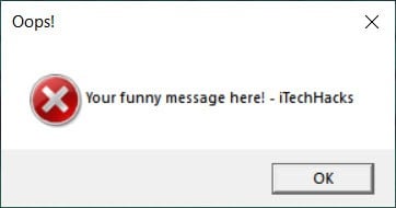 Making Your Own Funny Error Message on Windows 10/11