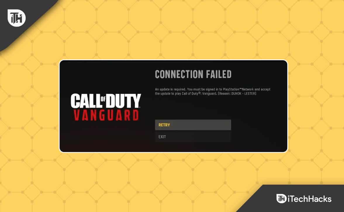 Fix Call of Duty Vanguard Error Code DUHOK- LESTER