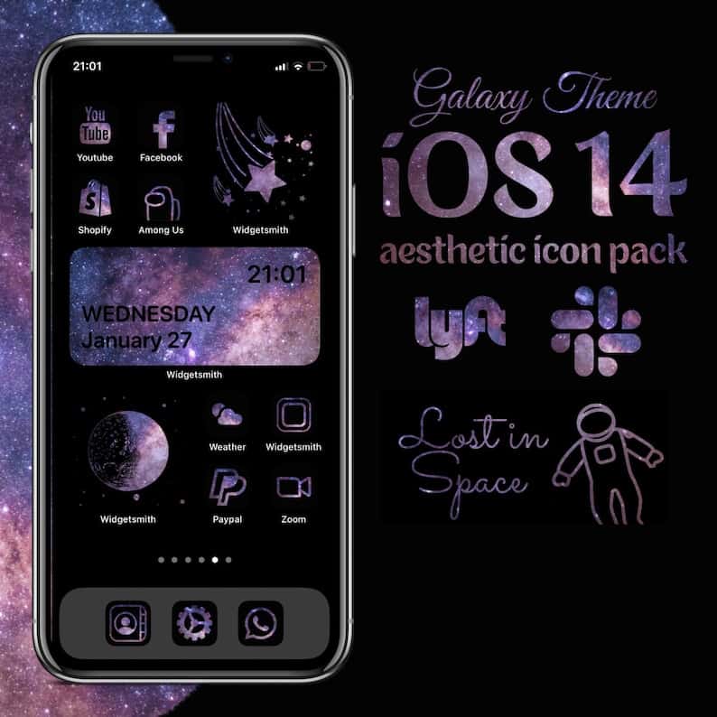 Galaxy Aesthetic App Icons