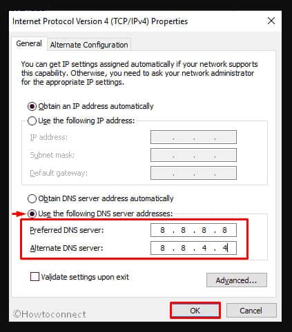 Use Google DNS 