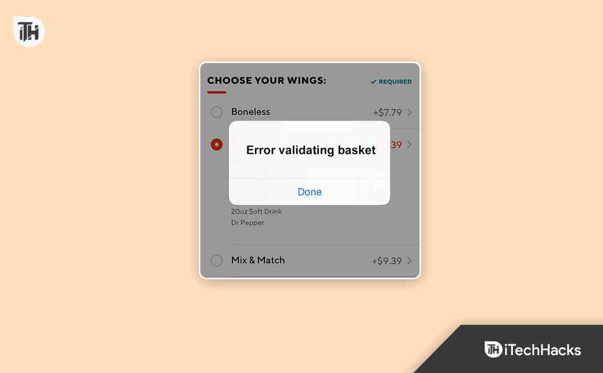 How to Fix Doordash Error Validating Basket on Android/iOS App