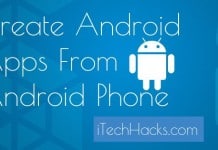 create android apps using android phone