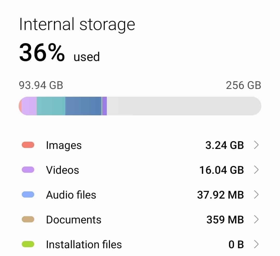 Internal Storage