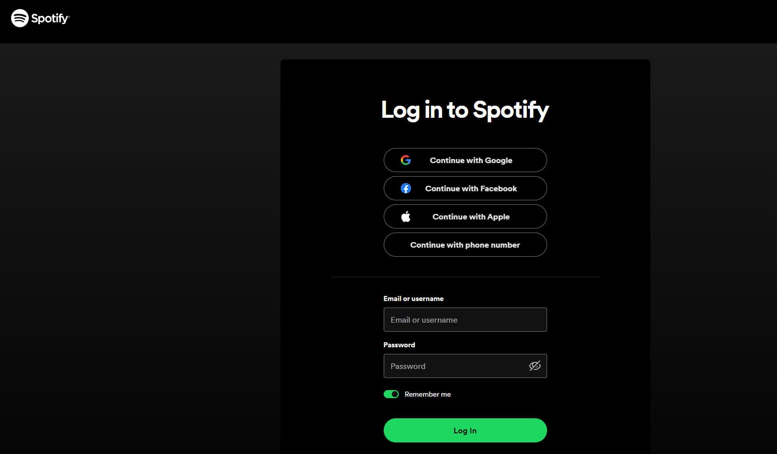 Log out of Spotify and log back in