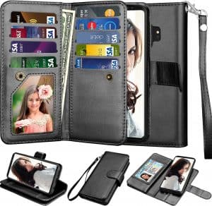 Njjexfor Galaxy S9 Wallet Case 