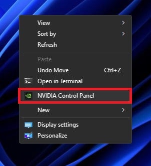 NVIDIA Control Panel