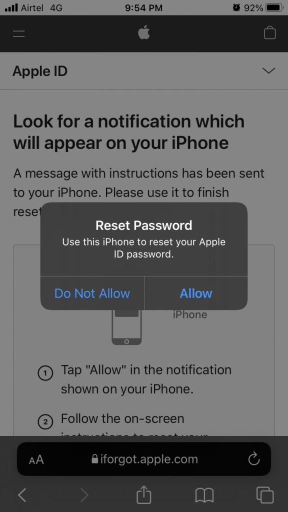 Reset Apple ID Password iforgot.apple.com iOS | itechhacks