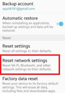 Reset Network Settings