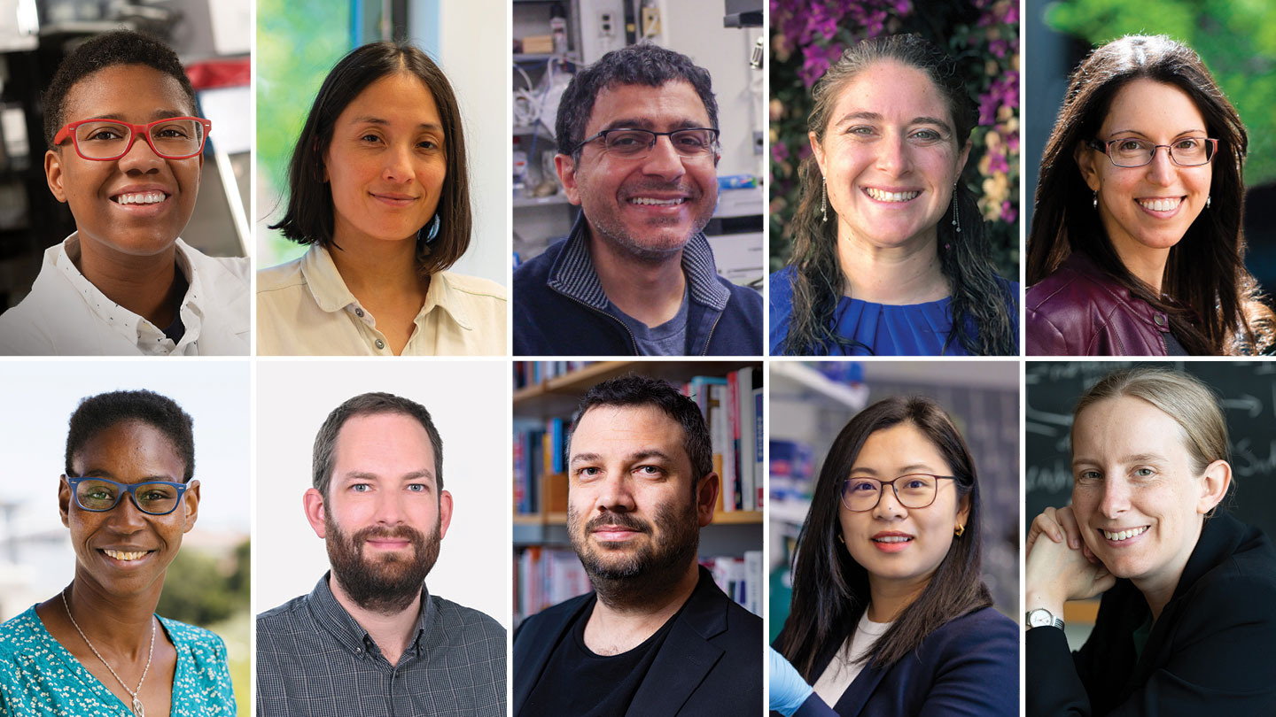 Portraits of the SN 10 scientists. Top row, from left to right: Dionna Williams, Andrea Gomez, Bhavin Shastri, Jacqueline Gerson, Nicole Yunger Halpern. Bottom row, from left to right: Hawa Racine Thiam, Freek van Ede, Yotam Ophir, Chong Liu, Tracy Slatyer