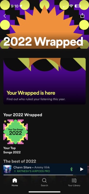 Spotify Wrapped 2022 in the App