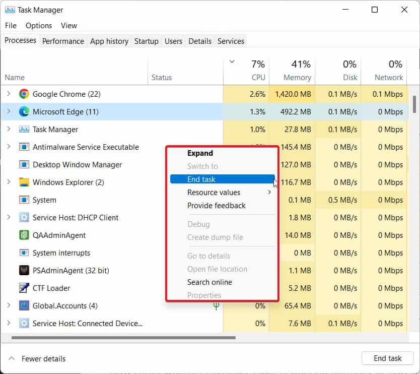 Fix Microsoft Edge Not Responding Problem in Windows