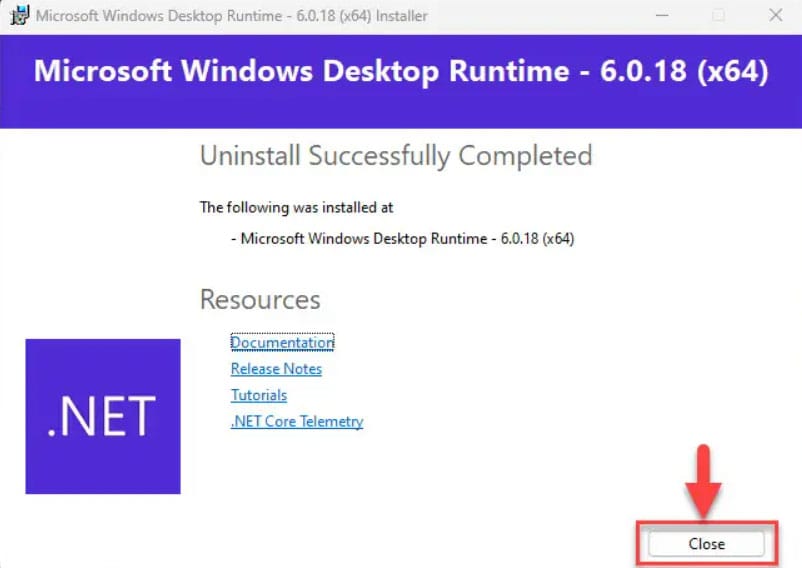 How to Remove/Uninstall .NET