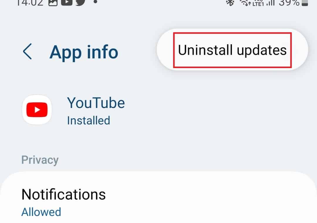 Uninstall Updates