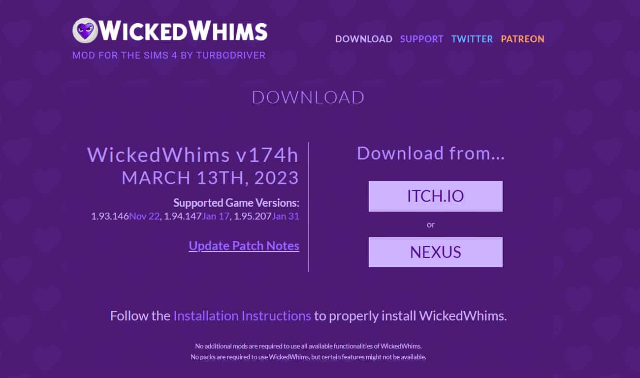 Update Wicked Whims to the Latest Version