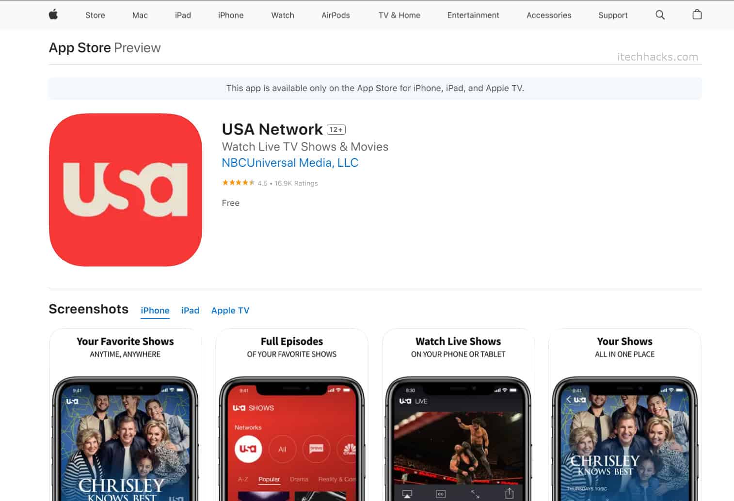 Activate USA Network on Apple TV