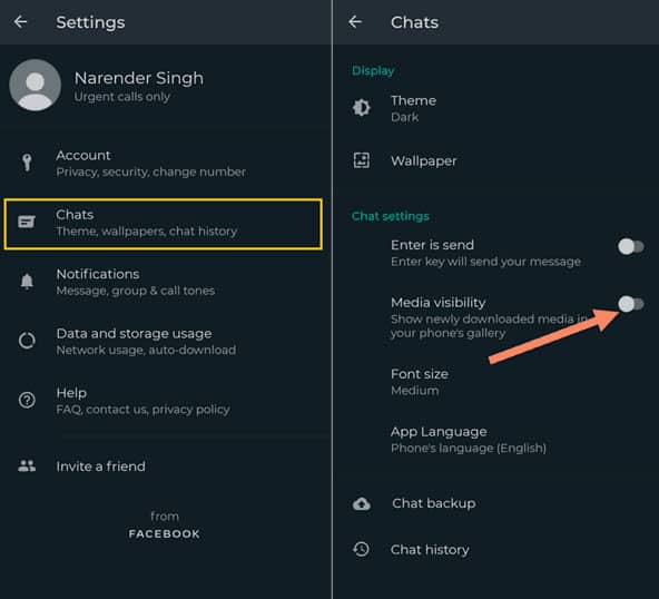 Adjust WhatsApp Settings