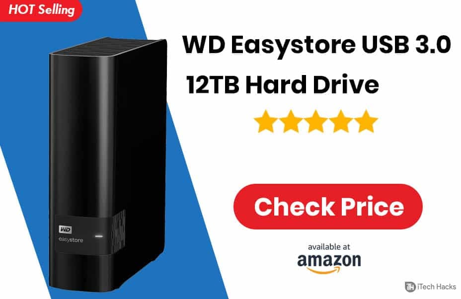 WD Easystore 10TB External Backup Drive