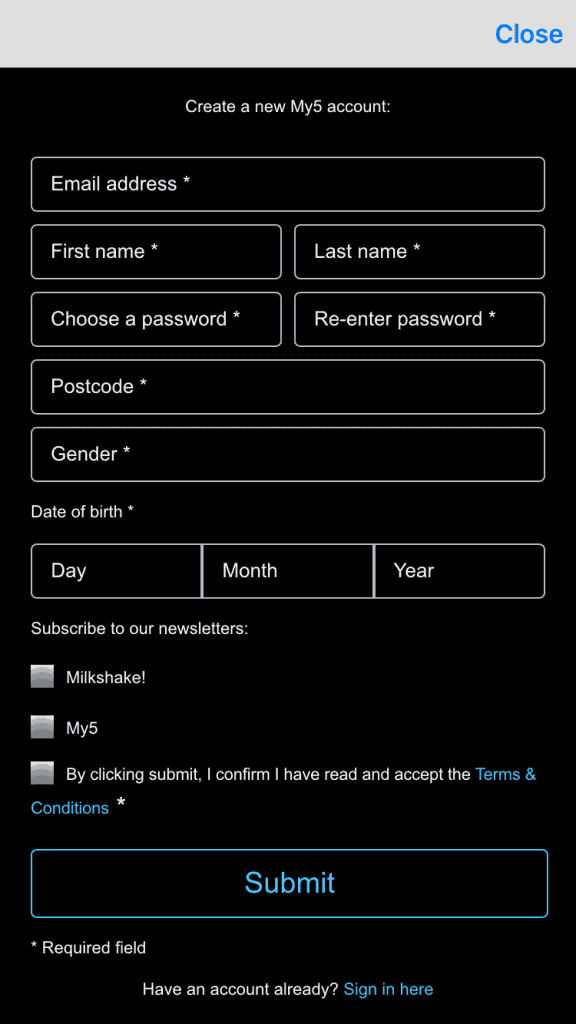 How to Register on my5.tv/activate?