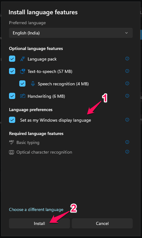 Change System Language Windows 11- itechhacks