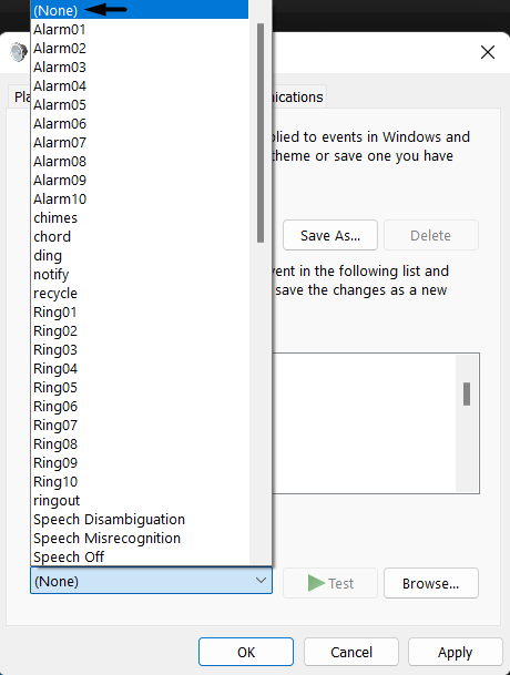 Change the settings using audio control panel file - 5