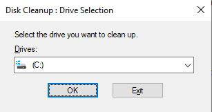 Disk Cleanup process