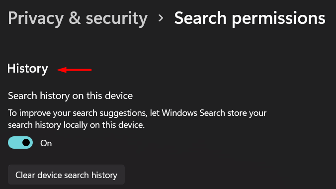 Disable Windows 11 search history - 6