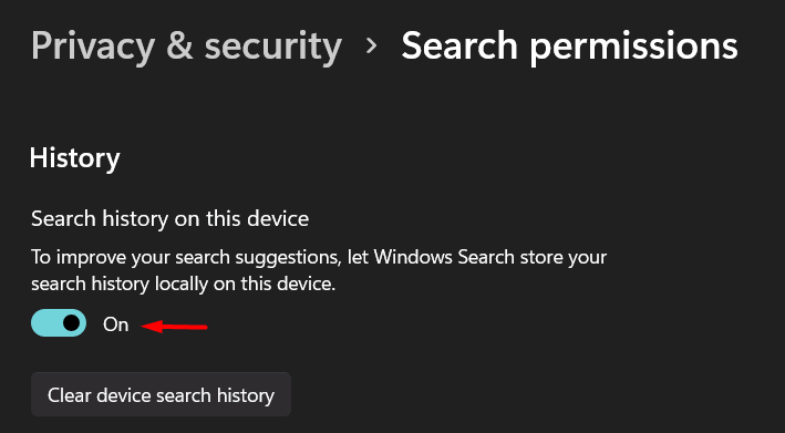 Disable Windows 11 search history - 7