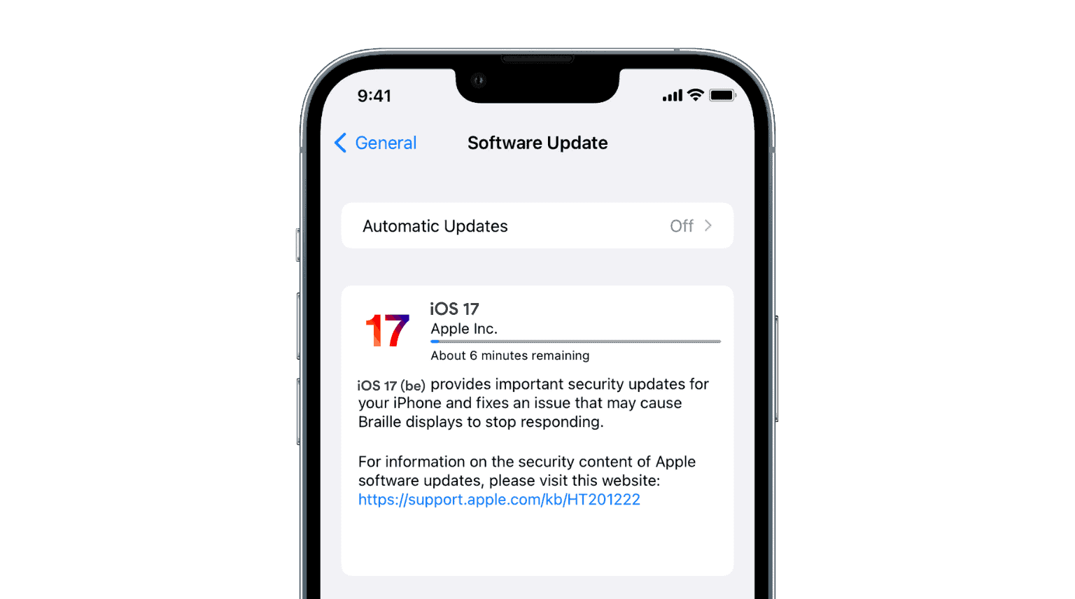 iOS 17 Update