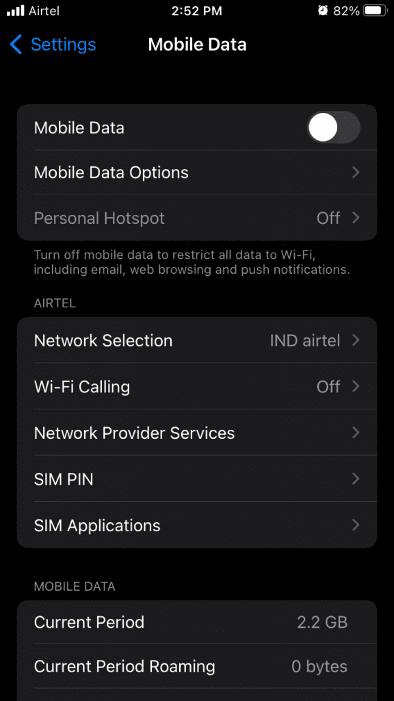 iPhone Cellular Data Problems on iOS 15