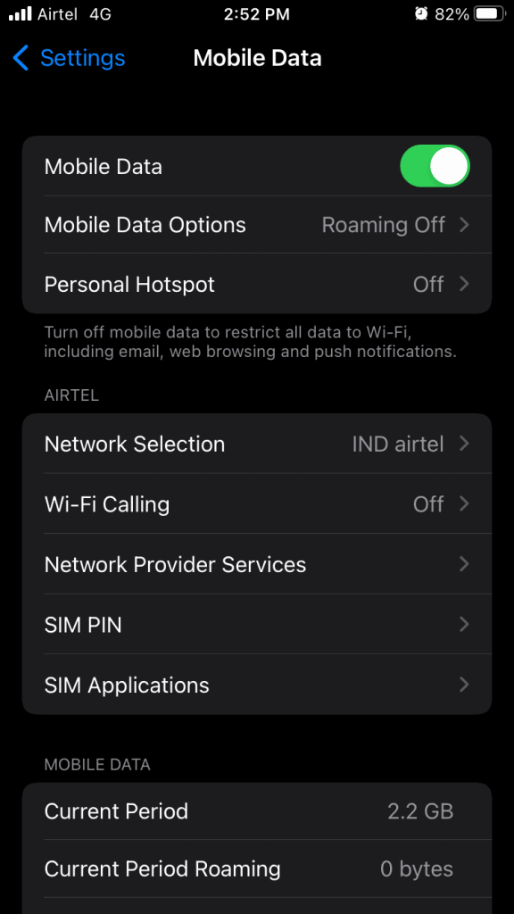 iPhone Cellular Data Problems on iOS 15