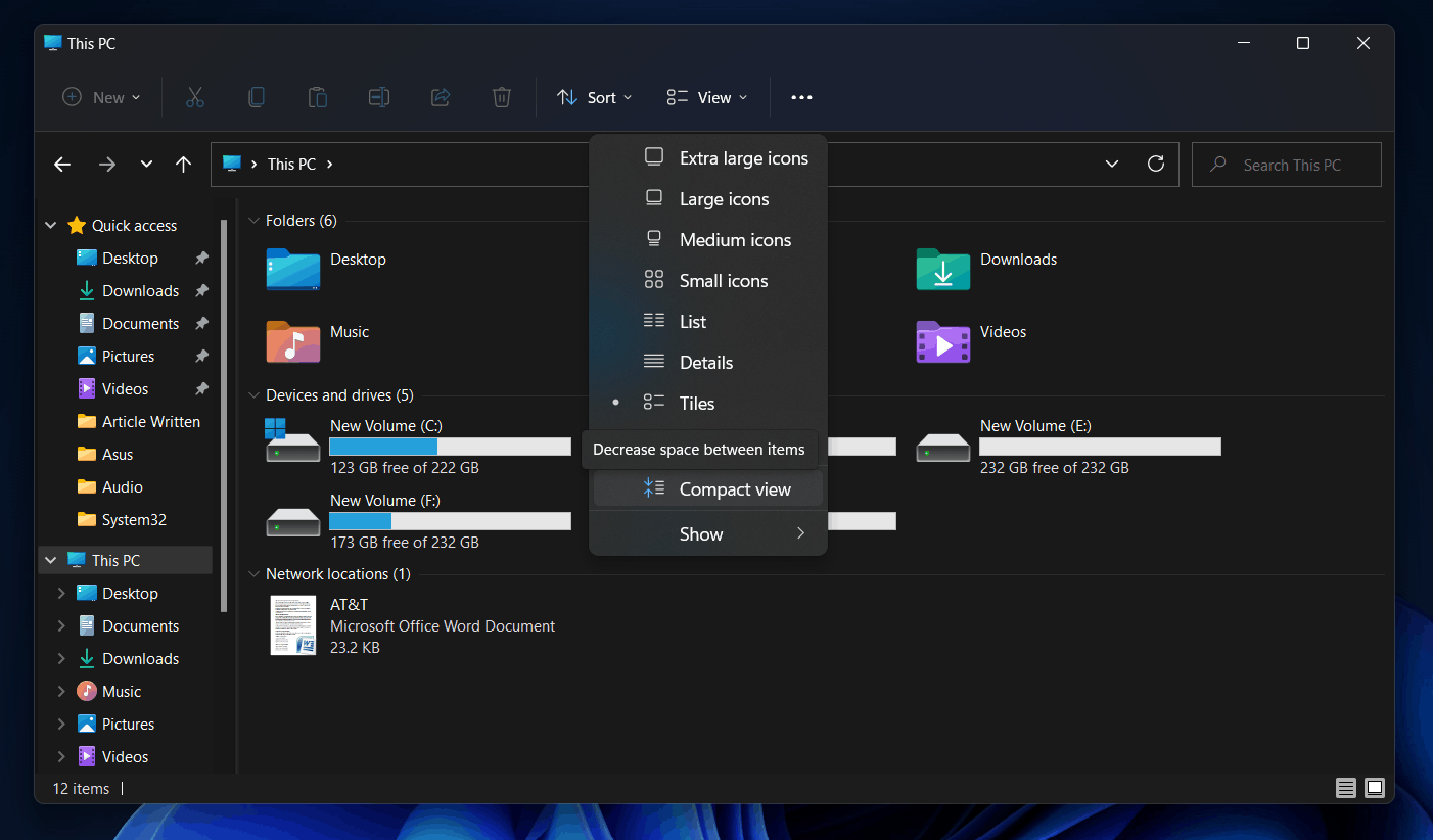 How To Enable File Explorer Compact View In Windows 11?