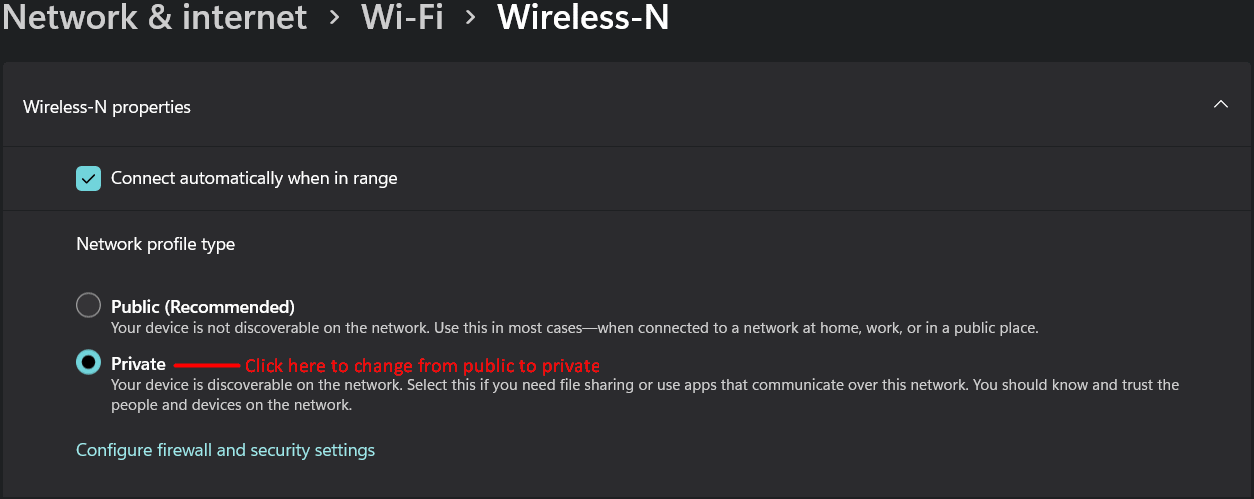 How To Change A Public Vpn To Private In Windows 11