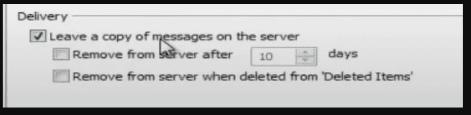 Turn On the "Keep The Copy On The Server" Option
