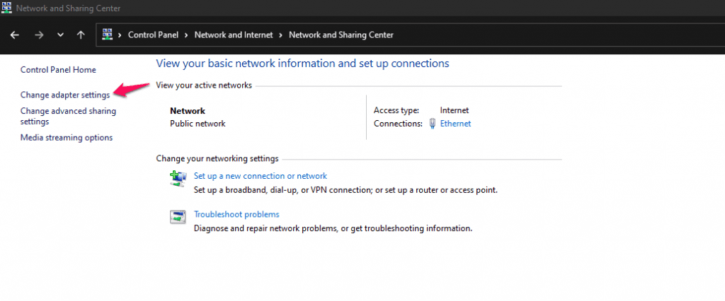 Change Adapter Settings - itechhacks