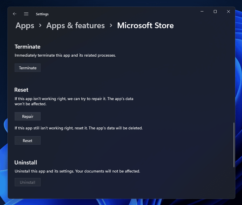 Fix Microsoft Store Not Opening In Windows 11