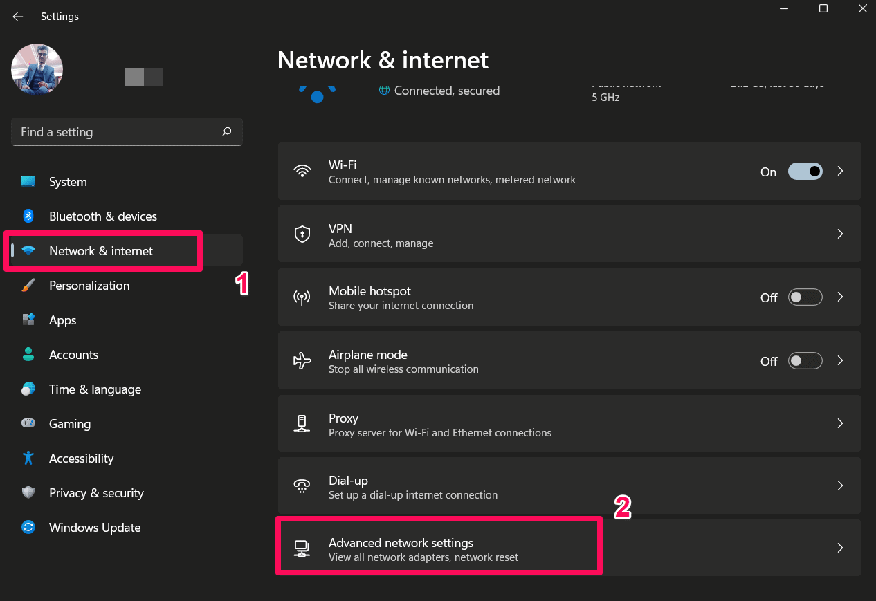 Reset Network Settings