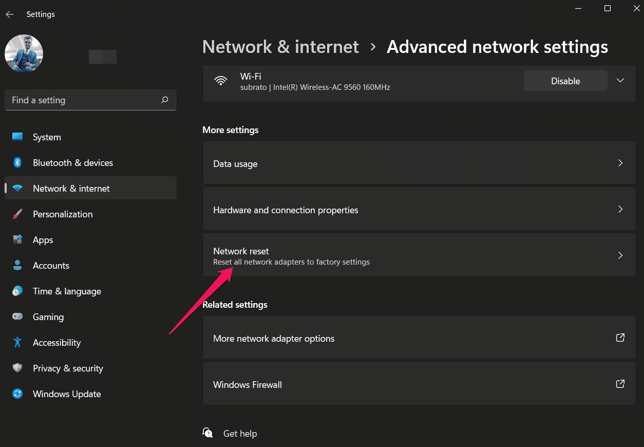 Reset Network Settings