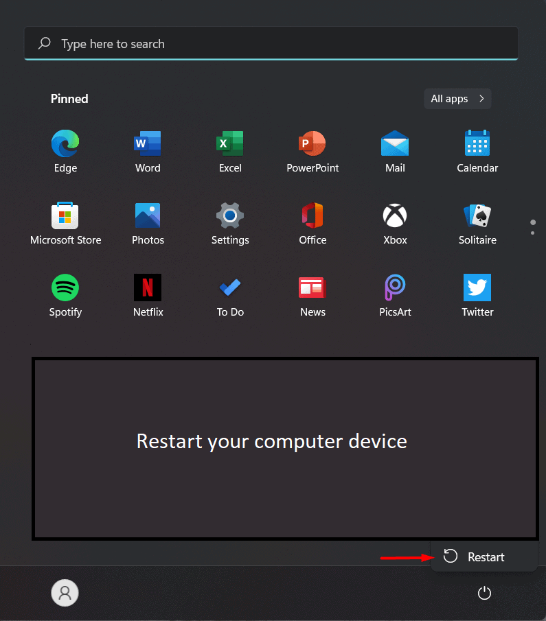 Restart your computer - 1