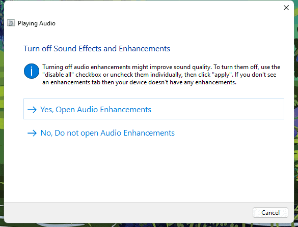 Run Audio Troubleshooter