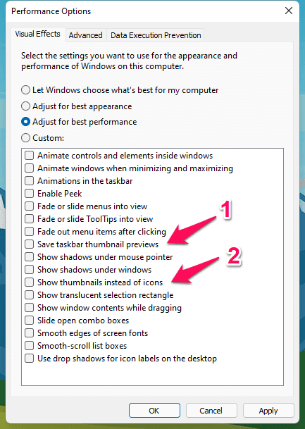 Set Default Performance Settings (4)