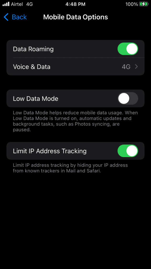 Switch to Mobile Data