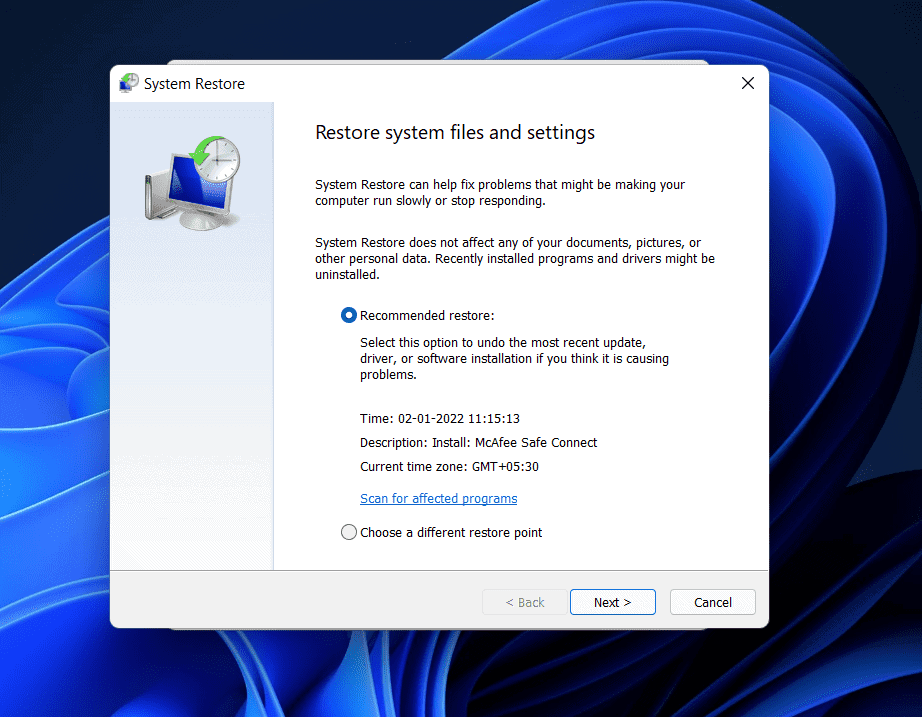 System Restore