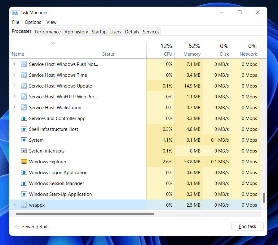 What is WSAPPX And Why It Has High Disk Usage in Windows 11/10?