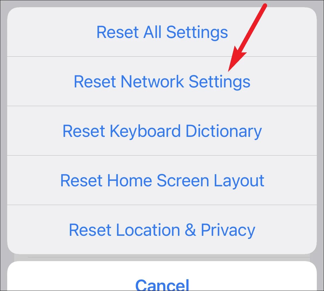 Reset Network Settings